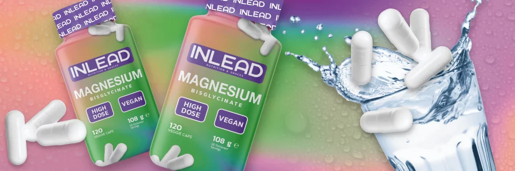 INLEAD Magnesium Bisglycinat Kapseln hoch bioverfügbar & magenschonend. Unterstützt Muskeln, Nerven & mentale Balance - plantics